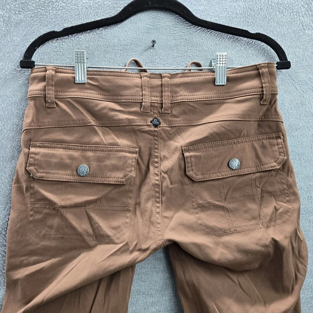 Prana Women‎ Pants 2 Brown Chino Elastane Nylon Drawstring 28